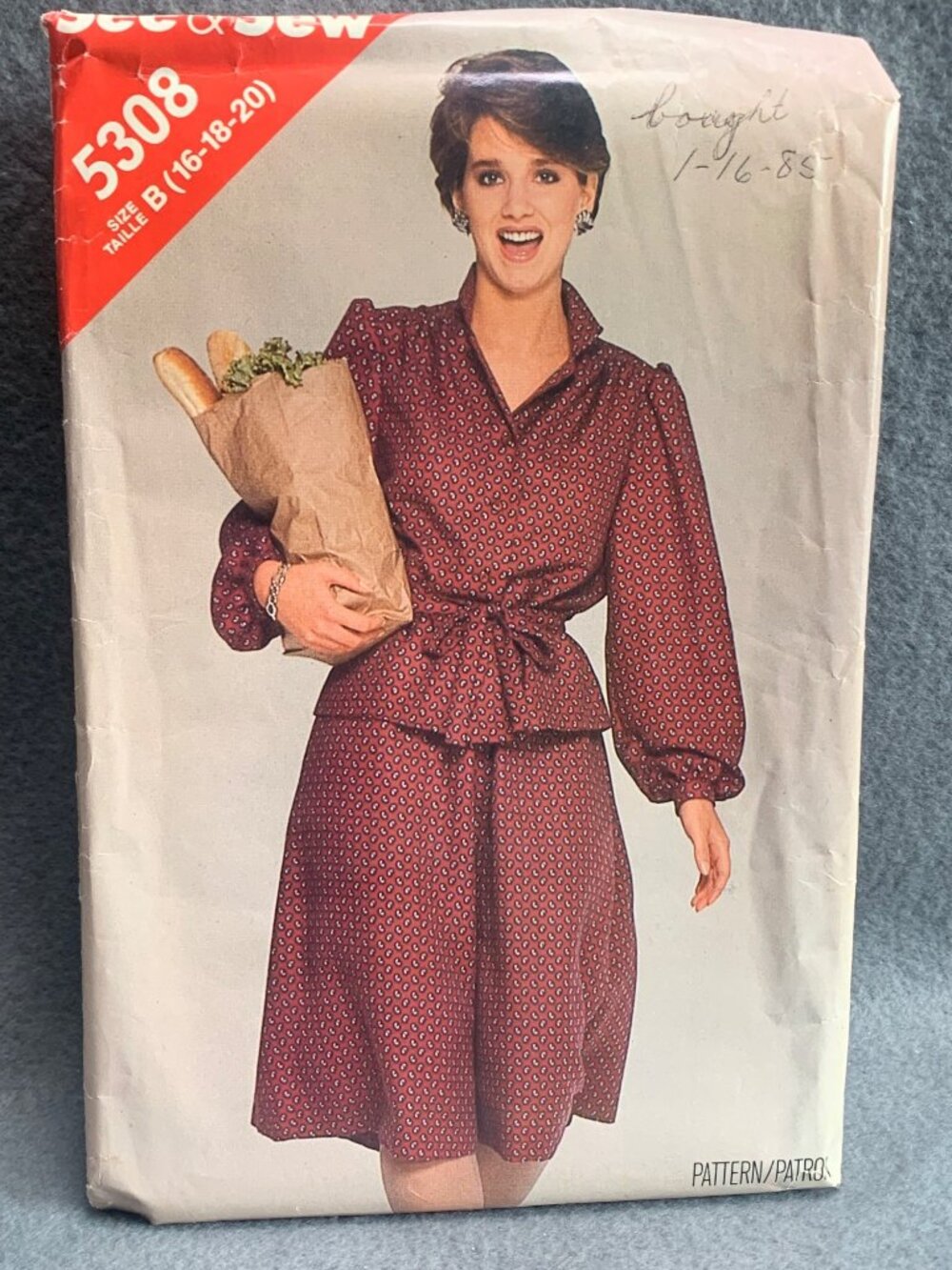 Vintage See & Sew 5308 Skirt Shirt Pattern Misses' Size 16-18-20 Uncut